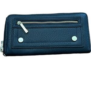 Olivia plus Joy black vegan leather wallet with gold hardware